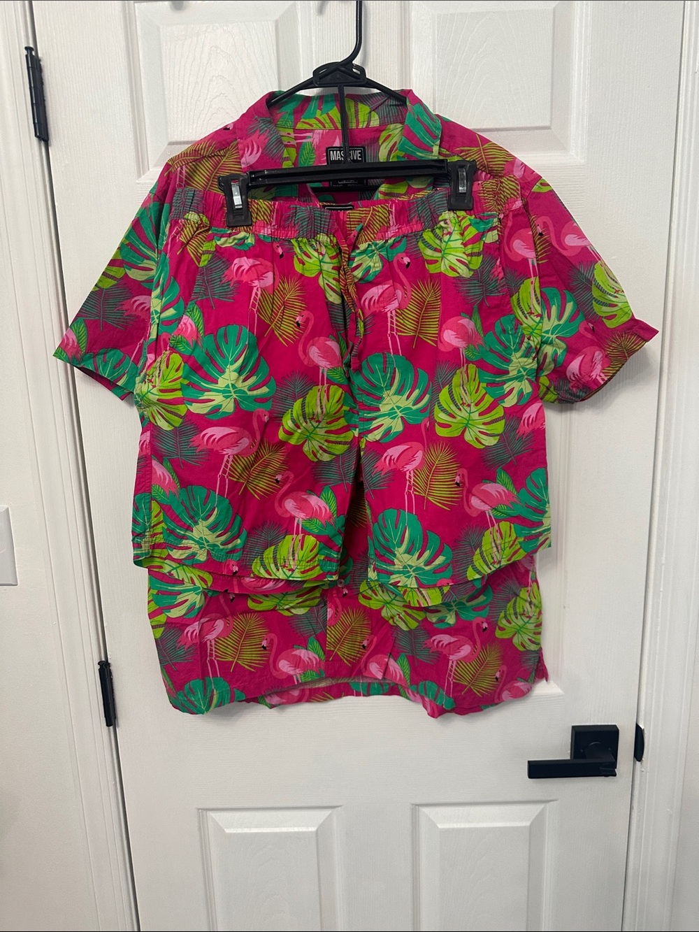 MADELINE Men's Tropical Pink Flamingo Shorts